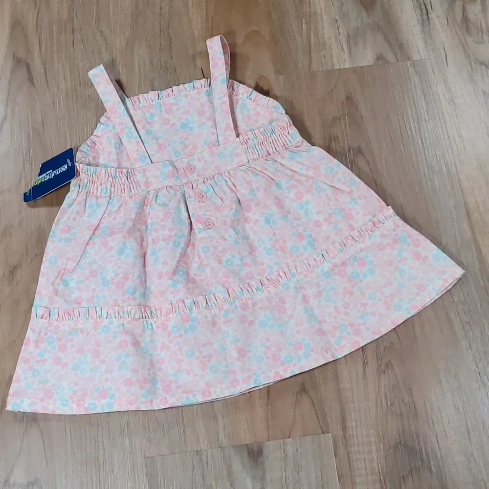 💜NWT Vintage OshKosh Ditsy Floral Sleeveless Dress 3-6 months